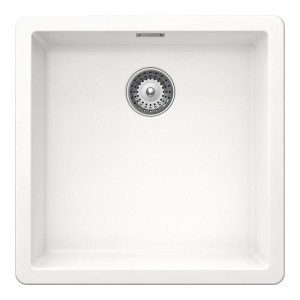 Schock Greenwich N-100 konyhai mosogatótálca Cristadur Polaris 456 x 456 mm, gránit kompozit, hagyományos beépítés/munkalap alá építés, hófehér