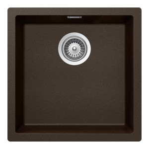 Schock Kaia N-100 Cristadur Bronze konyhai mosogatótálca, gránit kompozit, bronzbarna, 456 x 456 mm, munkalapra/munkalap alá/szintbe építés