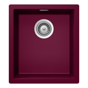 Schock Kaia N-100S Cristadur Berry konyhai mosogatótálca, gránit kompozit, bogyószín, 406 x 456 mm, munkalapra/munkalap alá/szintbe építés
