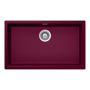 Schock Kaia N-100XL Cristadur Berry konyhai mosogatótálca, gránit kompozit, bogyószín, 756 x 456 mm, munkalapra/munkalap alá/szintbe építés