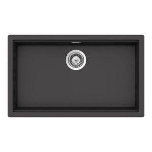 Schock Kiruna N-100XL konyhai mosogatótálca Cristadur Green Line Dusk 756 x 456 mm, gránit kompozit, hagyományos beépítés/munkalap alá építés, sötétsz