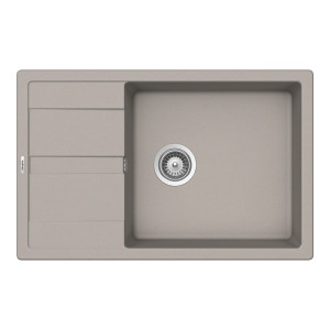 Schock Ronda D-100XL konyhai mosogatótálca Cristalite Concrete 780 x 500 mm, gránit kompozit, megfordítható, hagyományos beépítés, betonszürke