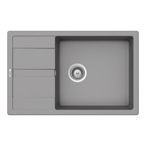 Schock Ronda D-100XL konyhai mosogatótálca Cristalite Croma 780 x 500 mm, gránit kompozit, megfordítható, hagyományos beépítés, szürke