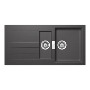 Schock Signus D-150 konyhai mosogatótálca Cristadur Stone 1000 x 500 mm, gránit kompozit, megfordítható, hagyományos beépítés, palaszürke