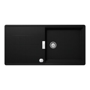 Schock Tia D-100L konyhai mosogatótálca Cristadur Puro 1000 x 500 mm lefolyó távműködtetővel, gránit kompozit, megfordítható, hagyományos beépítés, in