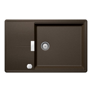 Schock Tia D-100LS konyhai mosogatótálca Cristadur Bronze 780 x 500 mm lefolyó távműködtetővel, gránit kompozit, megfordítható, hagyományos beépítés,