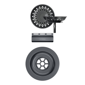 Schock szűrőkosár és túlfolyó takaró manuális lefolyórendszerhez MOND100X-D100S-D100-D100L Gunmetal
