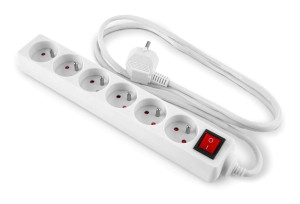 Listwa zasilająca z włącznikiem 3m Ineox LZW6-3