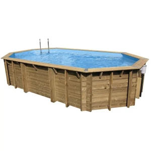 Ubbink Piscine bois Azura 7,50 x 4,00 x h1,30m - Bleu