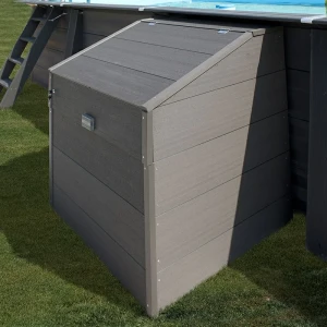 Gré Coffre de filtration pour piscine bois composite - L80 x 60 x h115cm