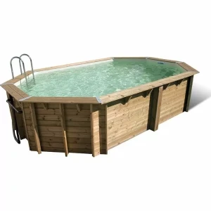 Ubbink Piscine bois Azura 6,10 x 4,00 x h1,20m - Beige