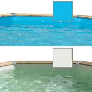 Liner pour piscine bois Ubbink octogonale allongée - Beige - Octogonale allongée 4,00 x 3,00 x h1,20m