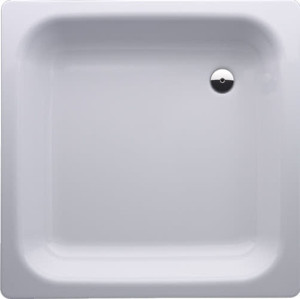 Quadrat Stahl-Duschtasse weiß 90x90x16 cm