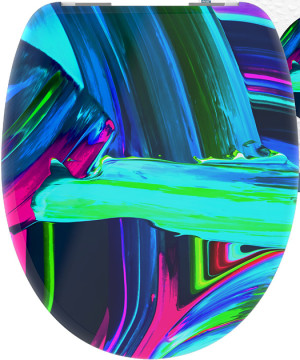 Duroplast WC-Sitz Neon Paint mit Absenkautomatik