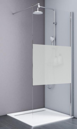 Schulte Alexa Style 2.0 Walk-In Dusche mit Stabilisationsbügel 1900x900 mm, 6 mm Echtglas Dezent, Profilfarbe chromoptik