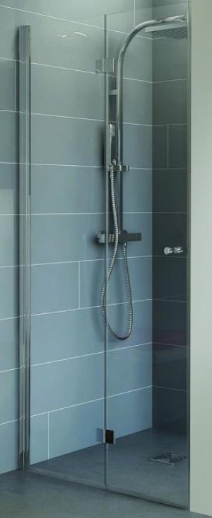 Schulte Alexa Style 2.0 Drehfalttür für Nische 1920x1000 mm, 5 mm Echtglas Klar hell, Profilfarbe alunatur