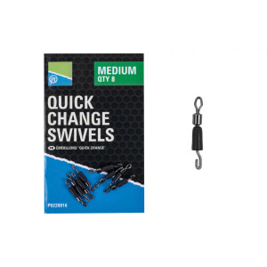 Preston Quick Change Swivels 8Stk. Medium