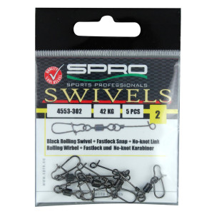 SPRO Rollingswivel+Fastlock-Snap