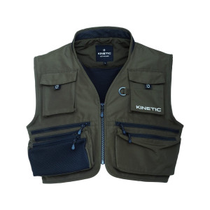 Kinetic Kurze Angler-Weste Strider olive