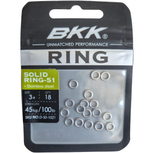 BKK Solid Ring-51 18Stk. #3 45kg/100lb