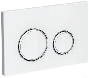 Geberit Sigma 50 - przycisk spłukujący do WC 115.884.SI.1, szkło białe