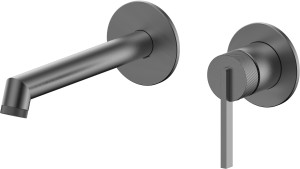 Emporia Ori bateria umywalkowa podtynkowa, 2 rozety, z boxem gun metal 08012BN
