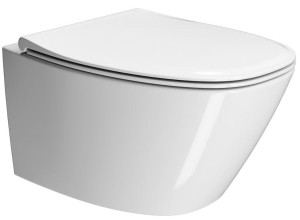 Zestaw GSI Modo+ - miska WC 54 x 37 cm biała z deską i zestawem montażowym 841511+FISR5+MS84C11