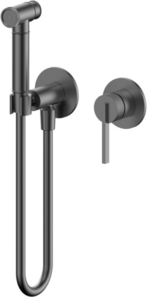 Emporia Ori zestaw bidetta ścienna, 2 rozety gun metal 08021BN