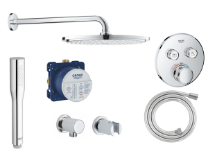 Zestaw prysznicowy Grohe SmartControl 7w1 29119000 z deszczownicą ścienną 26066000 chrom