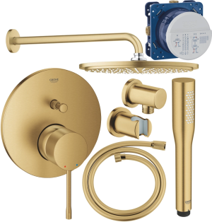 Grohe Essence zestaw prysznicowy z elementem podtynkowym brushed cool sunrise
