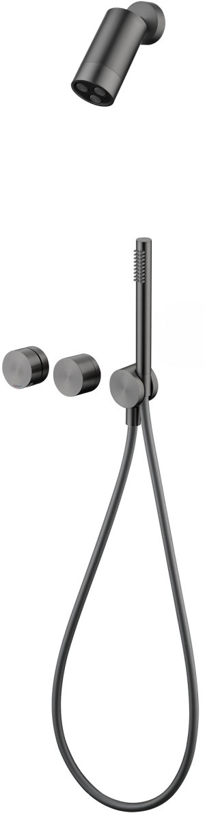 Emporia Ovelo zestaw prysznicowy z głowicą prysznicową gun metal ZESTAW-OVELO-60-BN