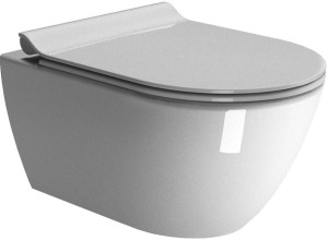 Zestaw GSI Pura - miska WC 50 x 36 cm biała z deską i zestawem montażowym 881611+FISR5+MS86CSN0011