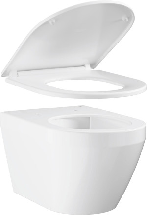 Grohe Euro Ceramika miska WC 54 x 36 cm wisząca biel alpejska z deską wolnoopadającą 102485SH00+102500SH00