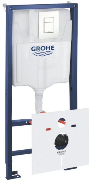 Grohe Rapid SL zestaw 6w1 stelaż podtynkowy z przyciskiem spłukującym do WC biały 39448000