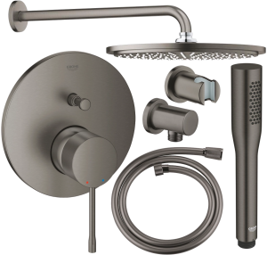 Grohe Essence zestaw prysznicowy podtynkowy brushed hard graphite