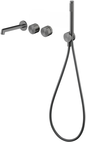 Emporia Ovelo zestaw wannowy 4-otworowy gun metal ZESTAW-OVELO-50-BN