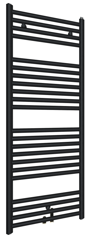 Zehnder Klaro grzejnik łazienkowy 74,6x50 cm 388W czarny ZSL-080-050-05/0557