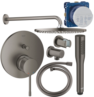 Grohe Essence zestaw prysznicowy z elementem podtynkowym brushed hard graphite