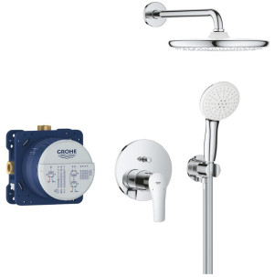 Grohe Eurosmart podtynkowy zestaw prysznicowy z deszczownicą Tempesta 250 chrom 25288000