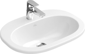 Villeroy&Boch O.Novo - umywalka wpuszczana w blat, biała połysk 56 x 40,5 cm