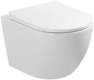 Emporia NOX 1.1 miska wisząca WC 53 x 36 cm z deską wolnoopadającą slim i systemem spłukiwania AquaTwist biała 0115-AT