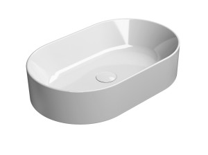 GSI Kube X - umywalka nablatowa biała połysk 60 x 37 cm