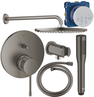 Grohe Essence zestaw prysznicowy z elementem podtynkowym brushed hard graphite