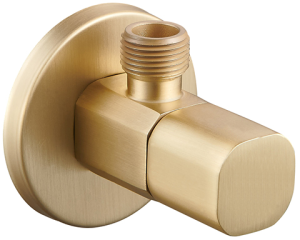 Emporia zawór kątowy z mosiądzu, 1/2×3/8 złoty szczotkowany HF811-BGM
