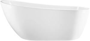 Emporia Mega N wanna wolnostojąca akrylowa 170 x 75 cm z przelewem szczelinowym i syfonem biały połysk WS205P-1700-NEW