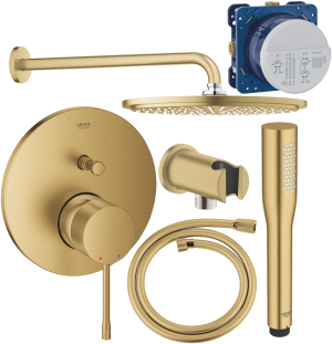 Grohe Essence zestaw prysznicowy z elementem podtynkowym brushed cool sunrise