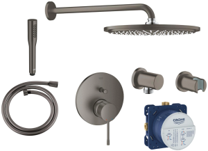 Grohe Essence zestaw prysznicowy podtynkowy brushed hard graphite