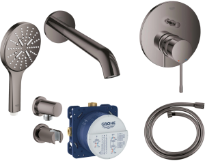 Grohe Essence zestaw wannowy podtynkowy hard graphite