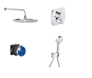 Kludi Ameo zestaw natryskowy podtynkowy termostatyczny 418300575 + 88011 + 665140500 + 6867005-00 + 643250500 , chrom