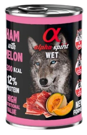Alpha Spirit Jamón con Melón Perro Latas 6 x 400 gr